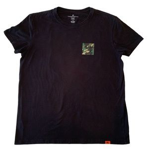 American Eagle US Mens Flex tshirt Size Large Camo/black Stretch Short Sleeve